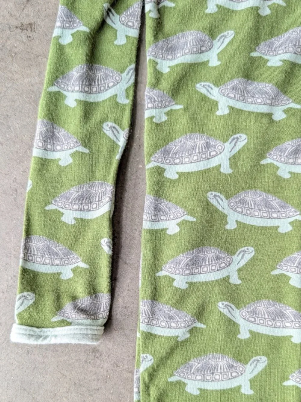 Catch a Tiger by Kickee Pants Green Turtle Print Bamboo One Piece Pajamas size 5